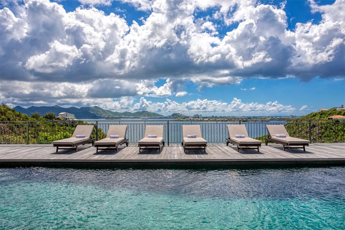 Saint Martin villa rental - Pool view